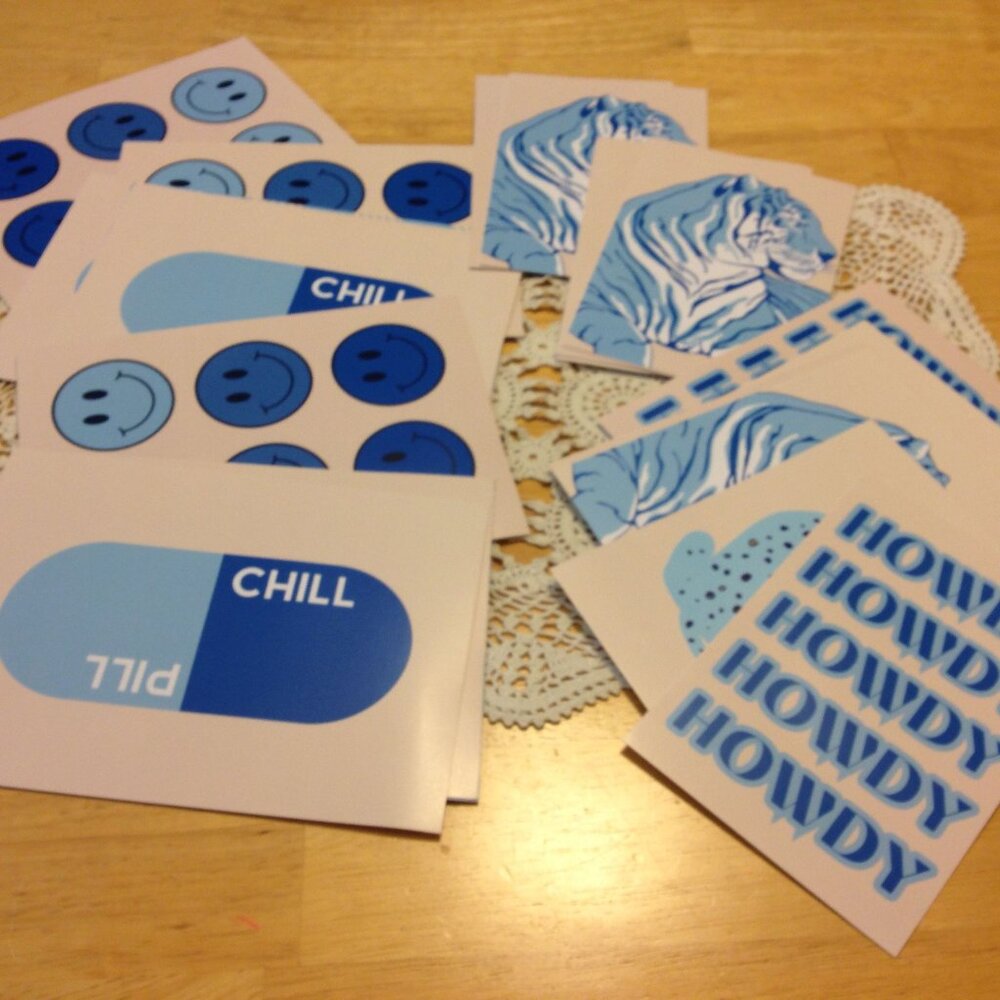 Crafts - Collage Bundle in vibrant blues
